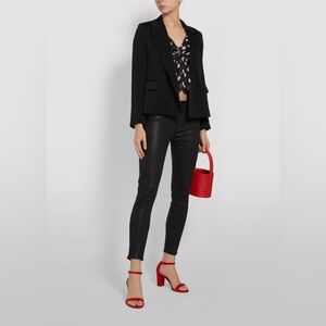 Paige Black Coated Hoxton Skinny Jeans